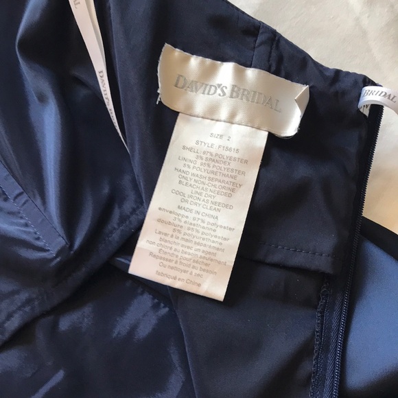 Strapless dress by David’s Bridal - navy - Picture 3 of 3